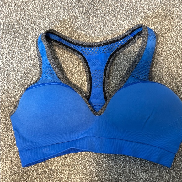 PINK Victoria's Secret Blue and Gray Sports Bra - Picture 7 of 7